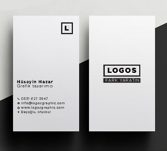 minimalist bireysel kartvizit