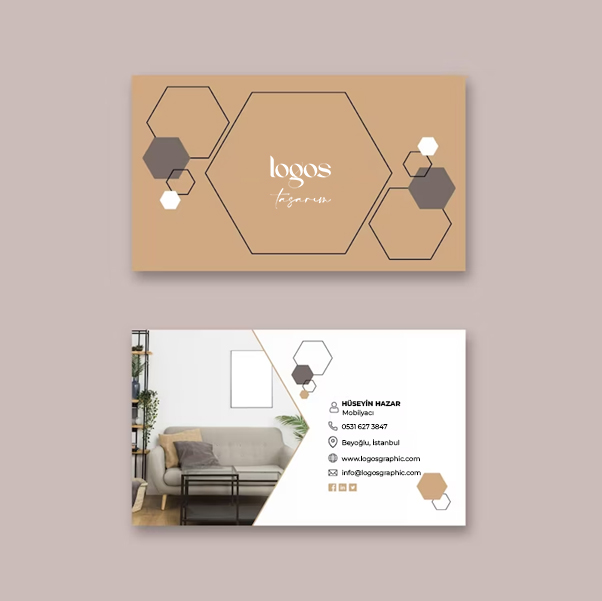 minimalist mobilyacı kartvizit tasarımı